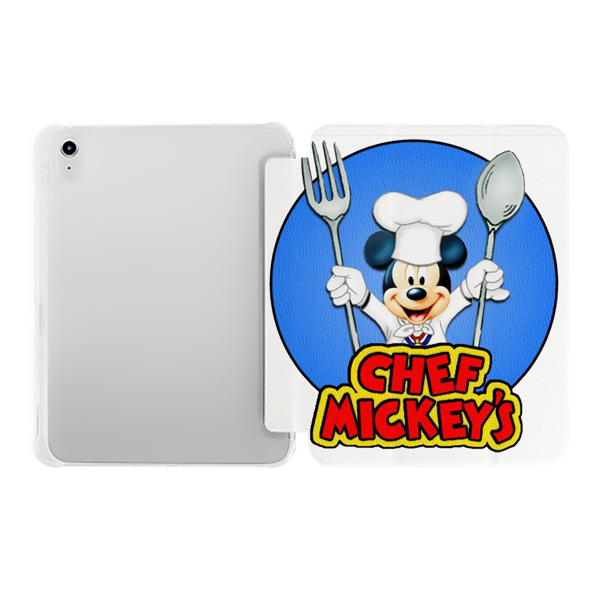 （画像用） ミッキーマウス Mickey Mouse IPad ケース ペン収納付き 三つ折りスタンド PUレザー×シリコン 対応機種9.5/10.5/10.9インチ